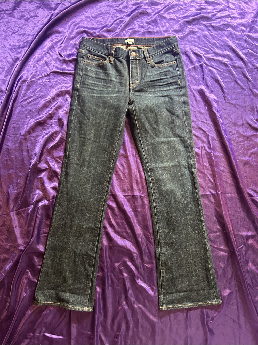 J. Crew Dark Blue Strait Leg Jeans